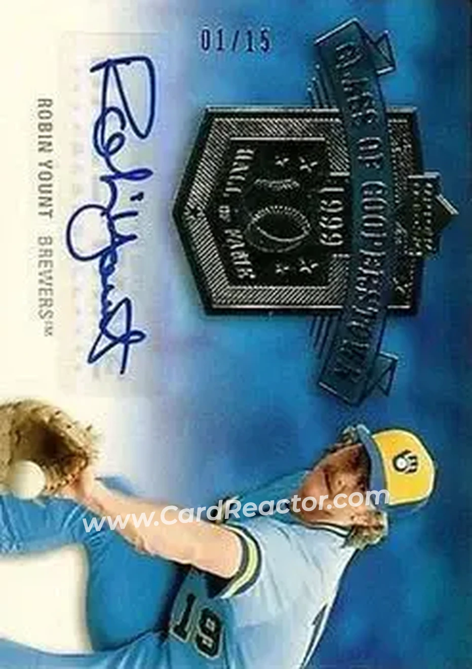 2005 Upper Deck Hall of Fame - Class of Cooperstown Autograph Silver #CC-RY2 - Robin Yount - Milwaukee Brewers - Front 2005 Upper Deck Hall of Fame - Class of Cooperstown Autograph Silver #CC-RY2 - Robin Yount - Milwaukee Brewers - Front