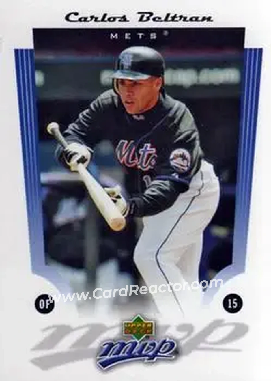 2005 Upper Deck MVP #14 - Carlos Beltran - New York Mets - Front 2005 Upper Deck MVP #14 - Carlos Beltran - New York Mets - Front