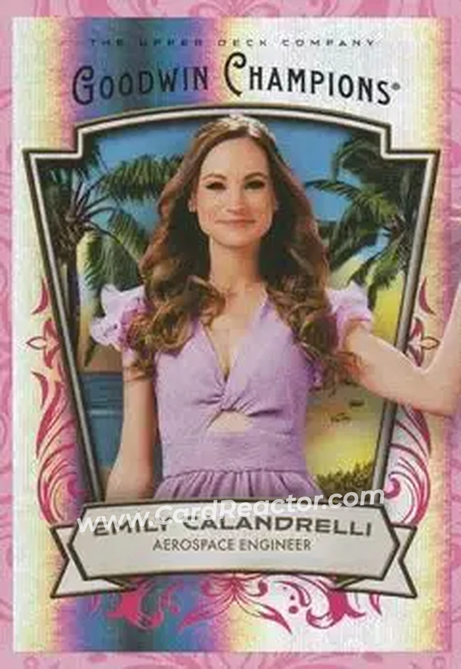 2026 Upper Deck Goodwin Champions - Red Rainbow #12 - Emily Calandrelli - Front