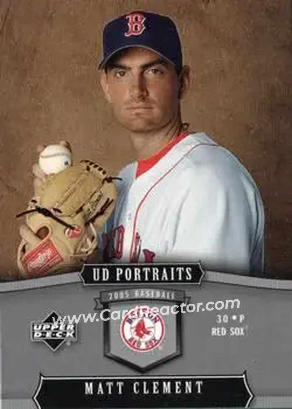 2005 Upper Deck Portraits #18 - Matt Clement - Boston Red Sox - Front