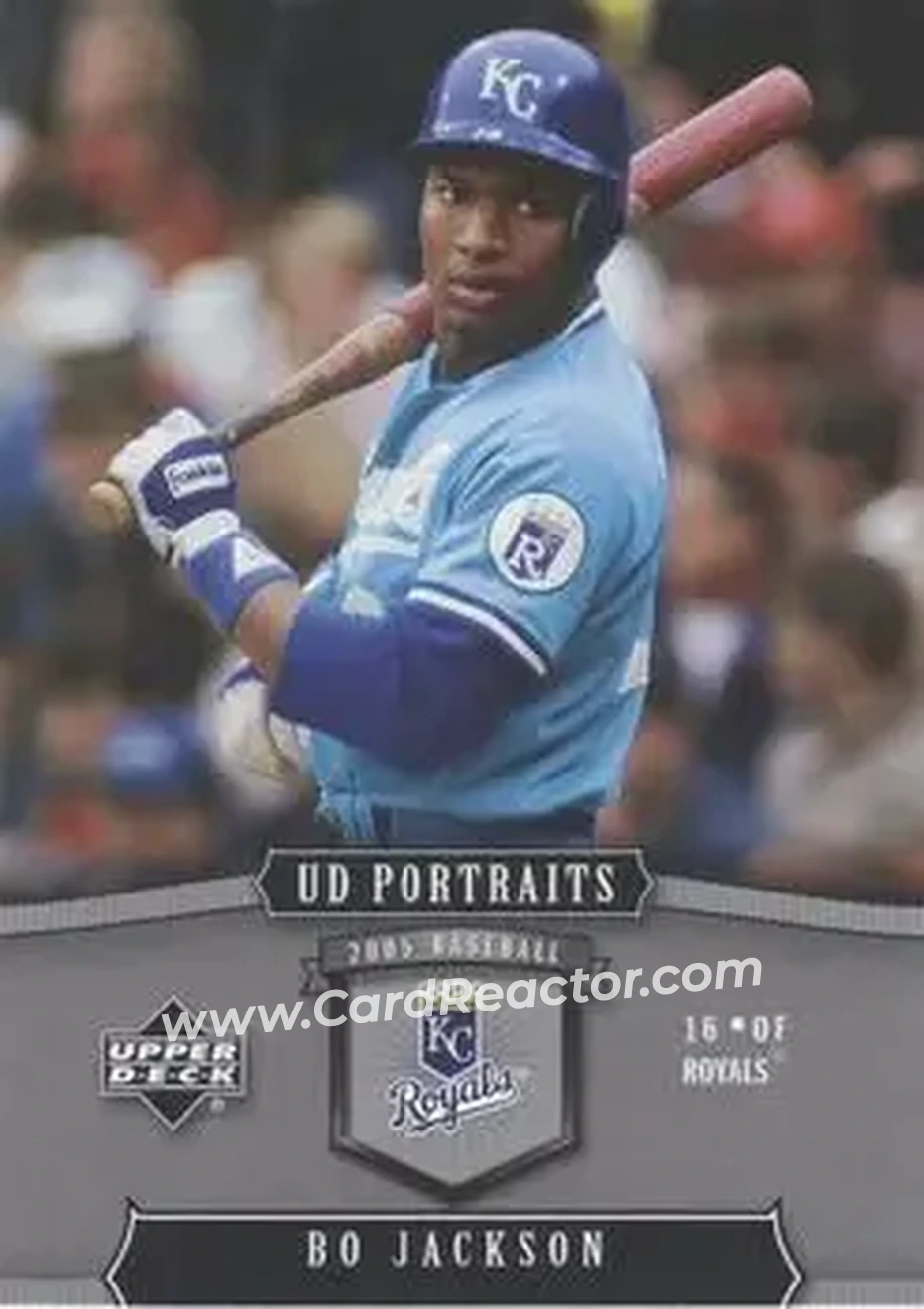 2005 Upper Deck Portraits #46 - Bo Jackson - Kansas City Royals - Front
