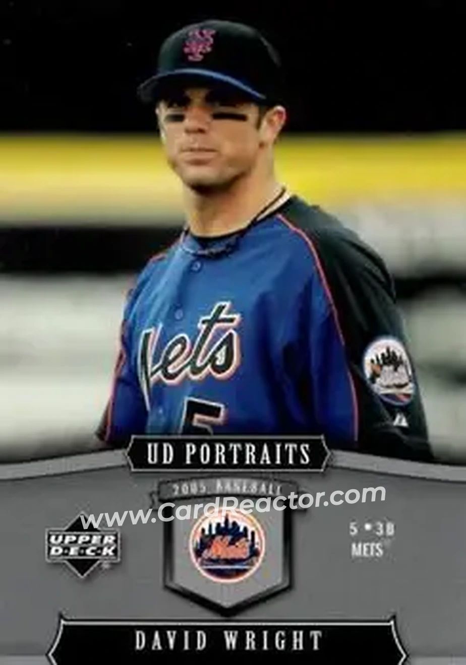 2005 Upper Deck Portraits #58 - David Wright - New York Mets - Front