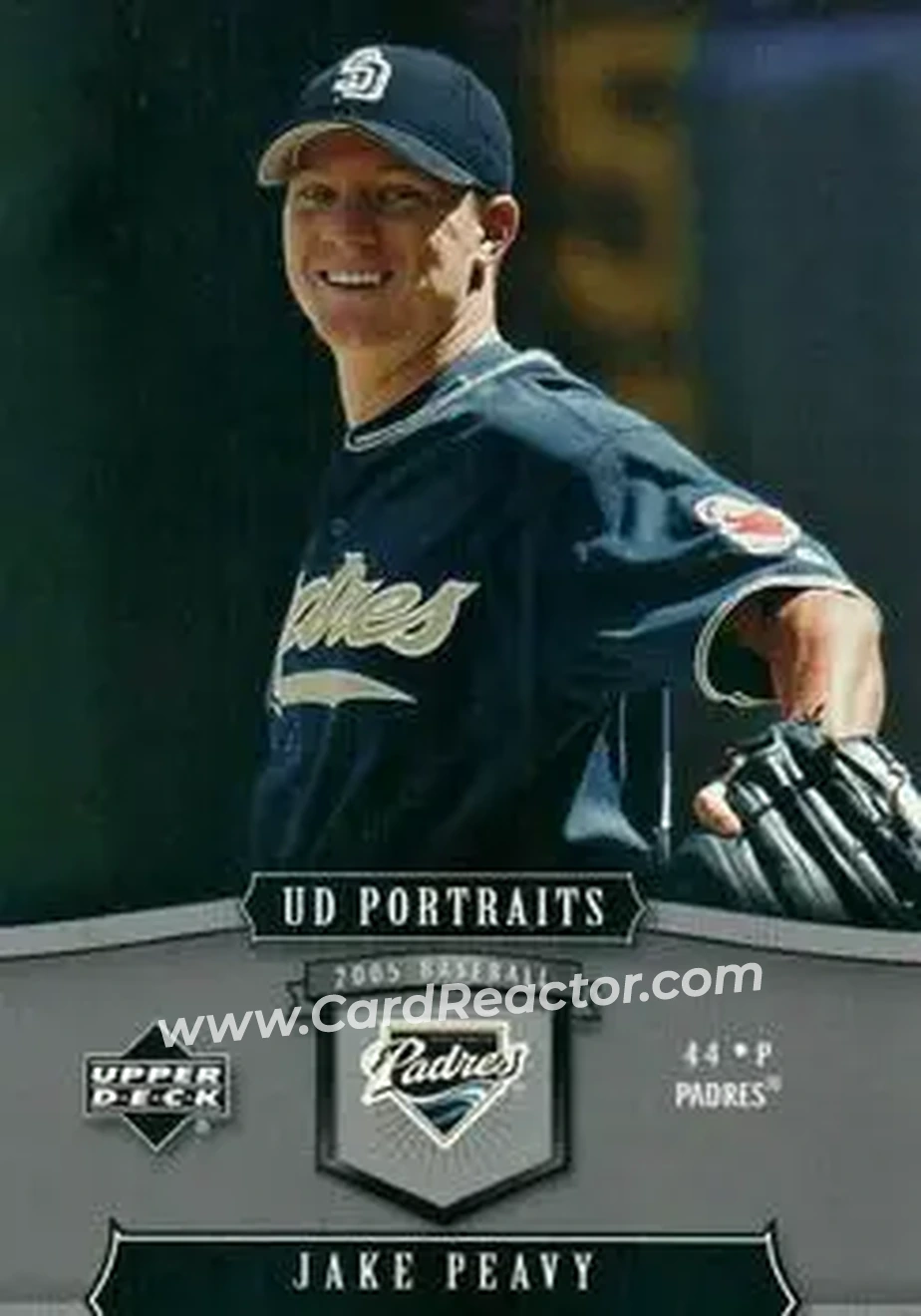 2005 Upper Deck Portraits #78 - Jake Peavy - San Diego Padres - Front
