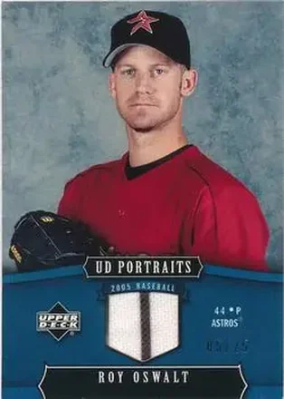 2005 Upper Deck Portraits - Jersey Blue #45 - Roy Oswalt - Houston Astros