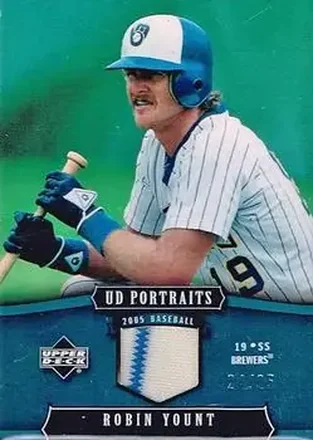 2005 Upper Deck Portraits - Jersey Blue #51 - Robin Yount - Milwaukee Brewers