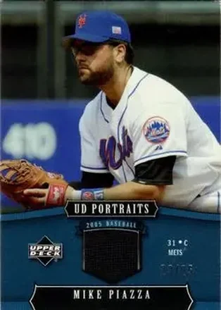2005 Upper Deck Portraits - Jersey Blue #62 - Mike Piazza - New York Mets