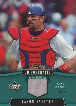 2005 Upper Deck Portraits - Jersey Emerald #15 - Jason Varitek - Boston Red Sox