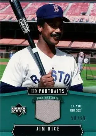 2005 Upper Deck Portraits - Jersey Emerald #16 - Jim Rice - Boston Red Sox