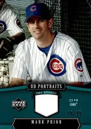 2005 Upper Deck Portraits - Jersey Emerald #26 - Mark Prior - Chicago Cubs