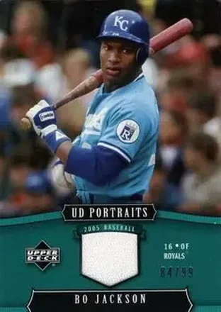 2005 Upper Deck Portraits - Jersey Emerald #46 - Bo Jackson - Kansas City Royals