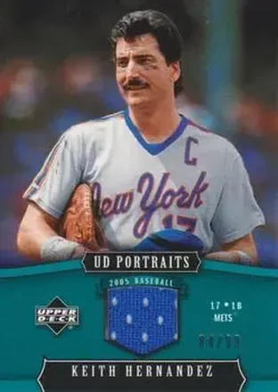 2005 Upper Deck Portraits - Jersey Emerald #61 - Keith Hernandez - New York Mets
