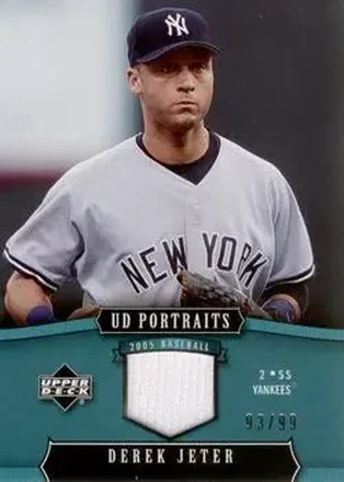 2005 Upper Deck Portraits - Jersey Emerald #66 - Derek Jeter - New York Yankees