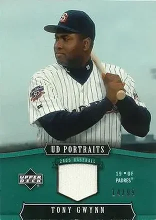 2005 Upper Deck Portraits - Jersey Emerald #80 - Tony Gwynn - San Diego Padres