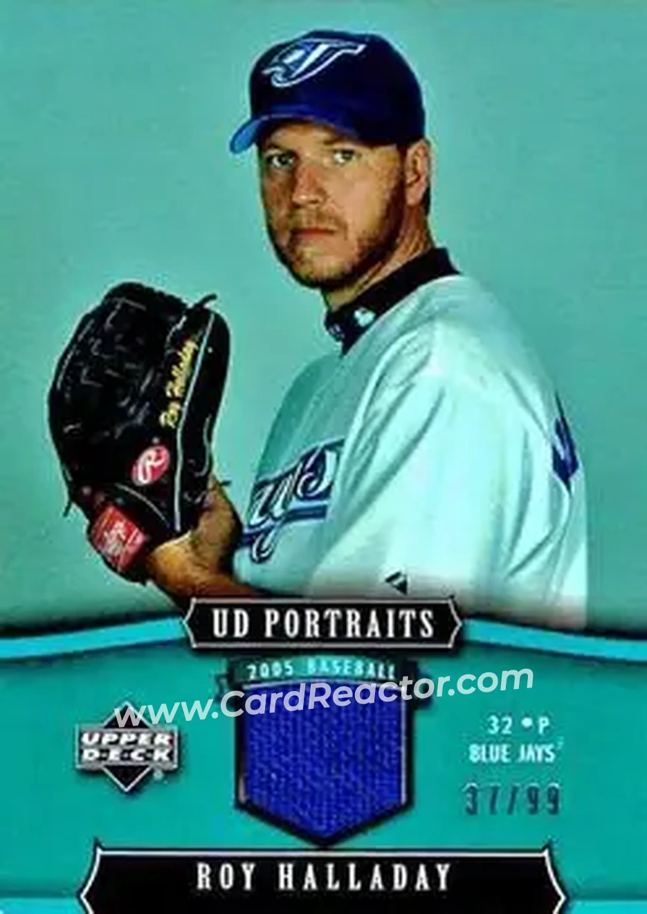 2005 Upper Deck Portraits - Jersey Emerald #99 - Roy Halladay - Toronto Blue Jays - Front