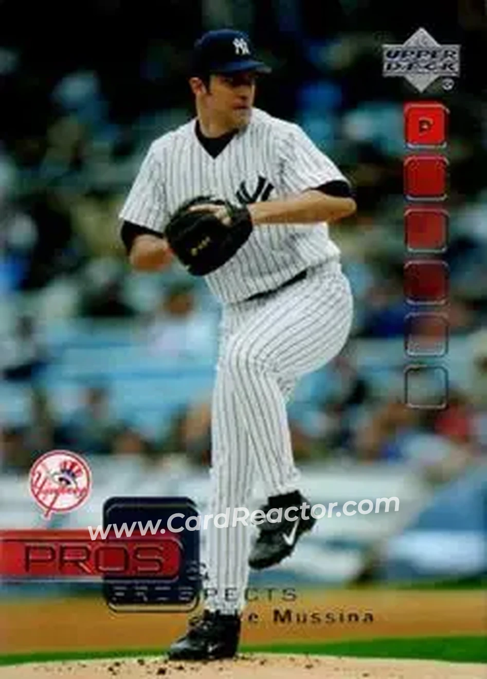 2005 Upper Deck Pros & Prospects #16 - Mike Mussina - New York Yankees - Front