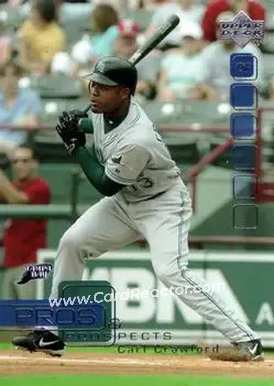 2005 Upper Deck Pros & Prospects #34 - Carl Crawford - Tampa Bay Devil Rays - Front