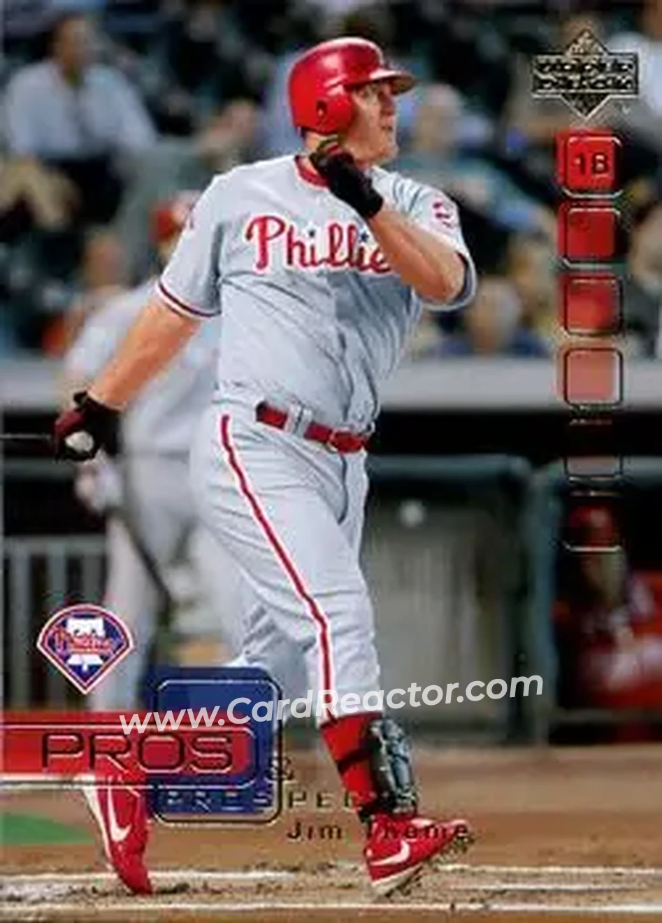 2005 Upper Deck Pros & Prospects #58 - Jim Thome - Philadelphia Phillies - Front 2005 Upper Deck Pros & Prospects #58 - Jim Thome - Philadelphia Phillies - Front