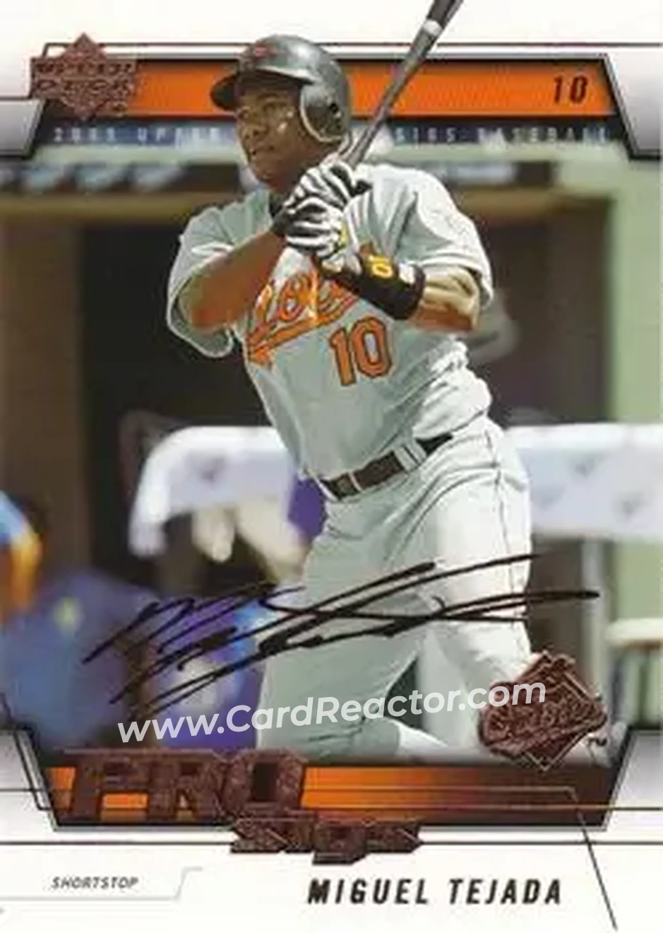 2005 Upper Deck Pro Sigs #12 - Miguel Tejada - Baltimore Orioles - Front