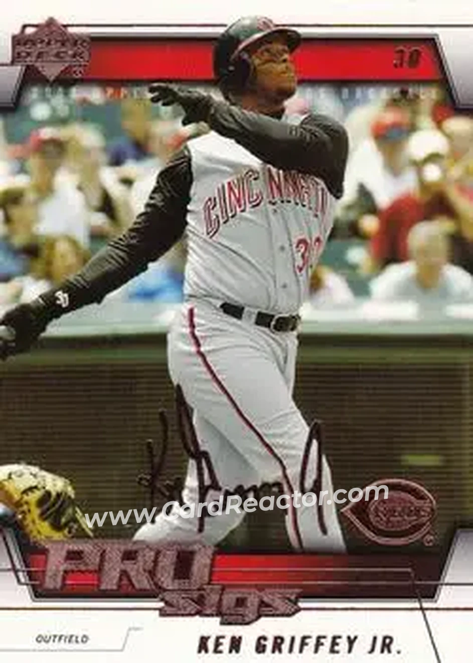 2005 Upper Deck Pro Sigs #26 - Ken Griffey Jr. - Cincinnati Reds - Front 2005 Upper Deck Pro Sigs #26 - Ken Griffey Jr. - Cincinnati Reds - Front