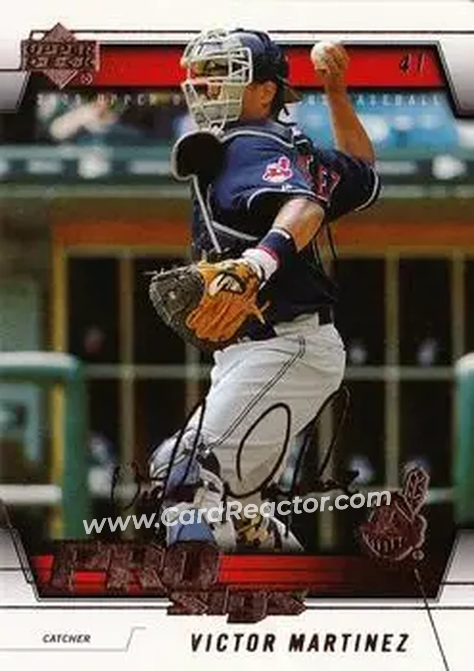 2005 Upper Deck Pro Sigs #28 - Victor Martinez - Cleveland Indians - Front