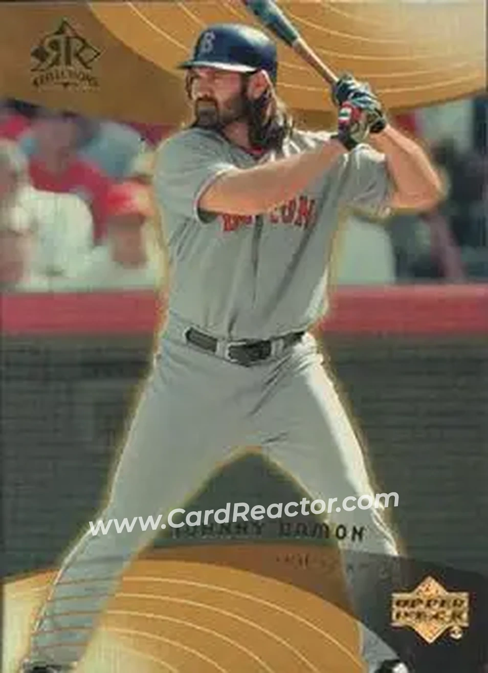 2005 Upper Deck Reflections #4 - Johnny Damon - Boston Red Sox - Front 2005 Upper Deck Reflections #4 - Johnny Damon - Boston Red Sox - Front