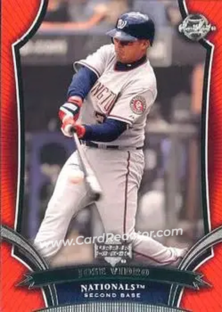 2005 Upper Deck Sweet Spot #14 - Jose Vidro - Washington Nationals - Front 2005 Upper Deck Sweet Spot #14 - Jose Vidro - Washington Nationals - Front
