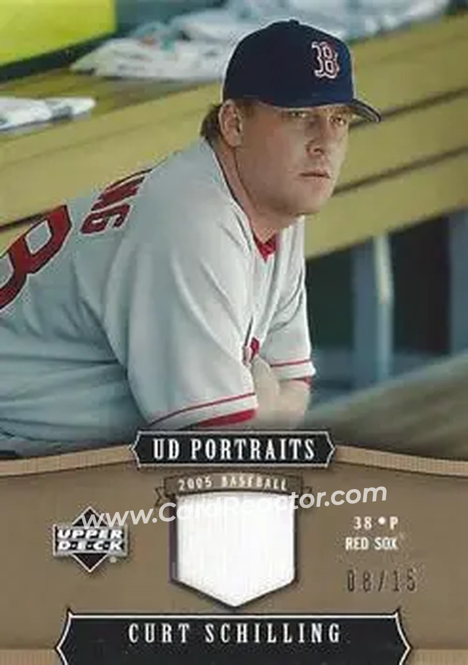 2005 Upper Deck Portraits - Jersey Gold #12 - Curt Schilling - Boston Red Sox - Front