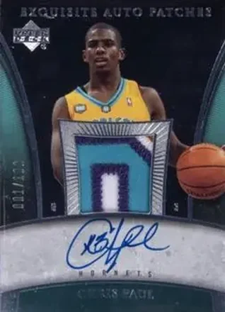 2005-06 Upper Deck Exquisite Collection - Autographs Patches #AP-CP - Chris Paul - New Orleans Hornets