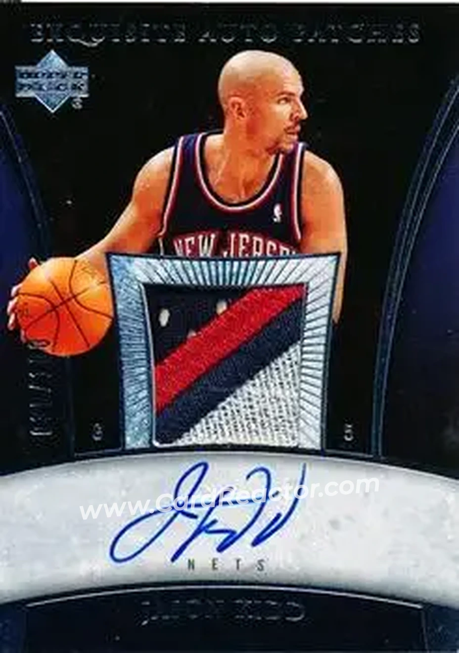 2005-06 Upper Deck Exquisite Collection - Autographs Patches #AP-JK - Jason Kidd - New Jersey Nets - Front
