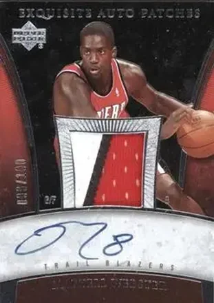 2005-06 Upper Deck Exquisite Collection - Autographs Patches #AP-MR - Martell Webster - Portland Trail Blazers