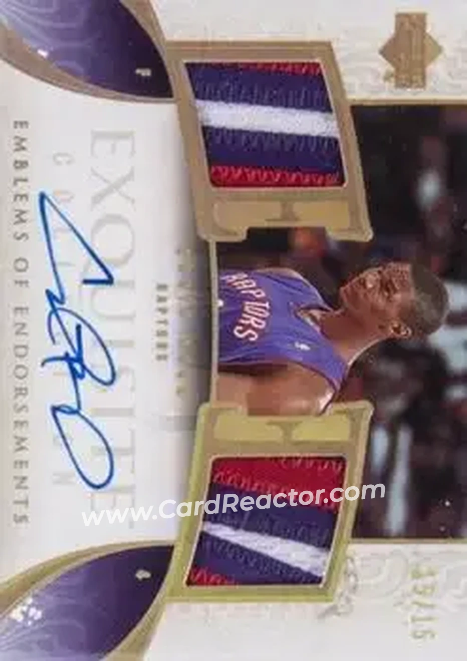 2005-06 Upper Deck Exquisite Collection - Emblems of Endorsements #EM-CH - Chris Bosh - Toronto Raptors - Front