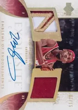 2005-06 Upper Deck Exquisite Collection - Emblems of Endorsements #EM-LJ - LeBron James - Cleveland Cavaliers