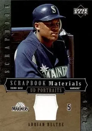 2005 Upper Deck Portraits - Scrapbook Materials #SM-AB - Adrian Beltré - Seattle Mariners