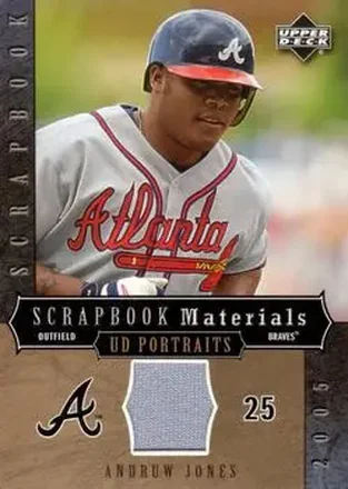 2005 Upper Deck Portraits - Scrapbook Materials #SM-AJ - Andruw Jones - Atlanta Braves