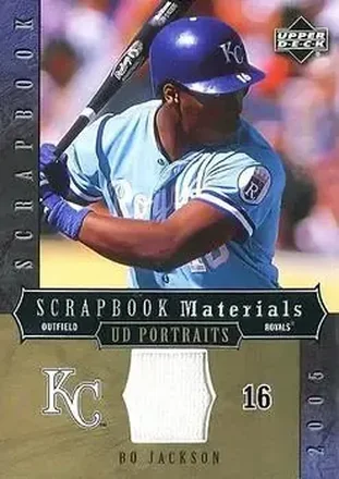 2005 Upper Deck Portraits - Scrapbook Materials #SM-BJ - Bo Jackson - Kansas City Royals