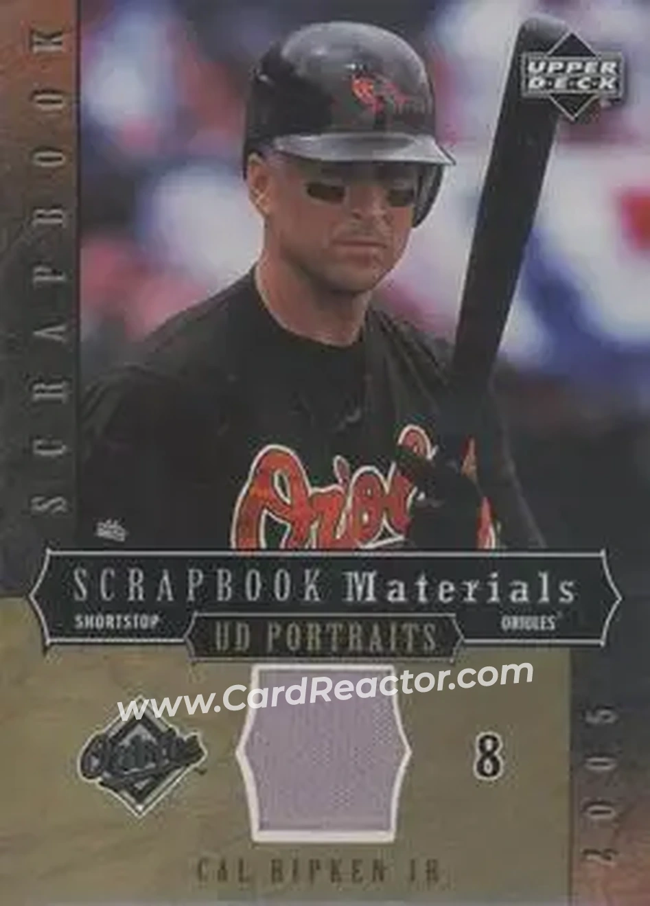 2005 Upper Deck Portraits - Scrapbook Materials #SM-CR - Cal Ripken - Baltimore Orioles - Front