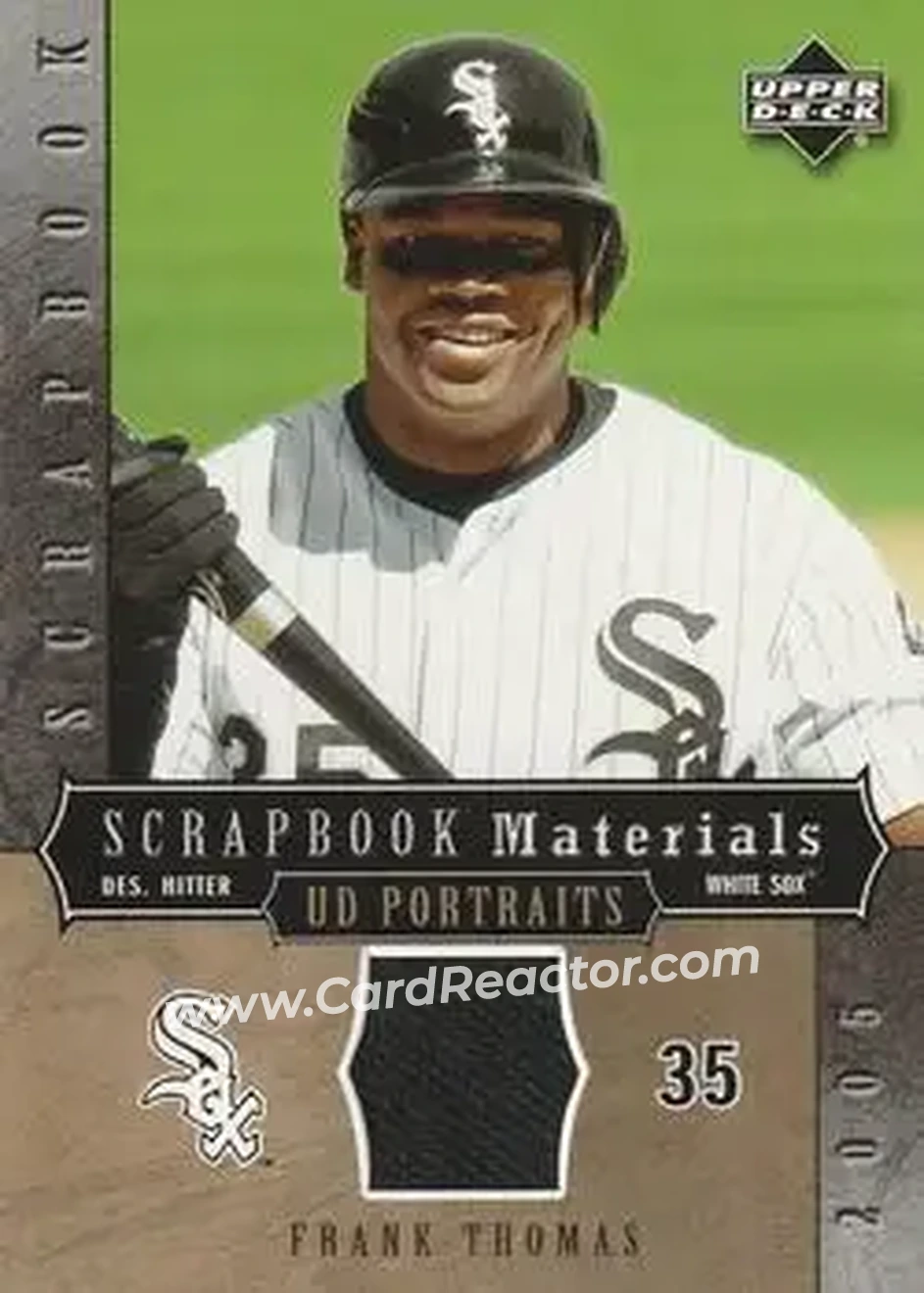 2005 Upper Deck Portraits - Scrapbook Materials #SM-FT - Frank Thomas - Chicago White Sox - Front