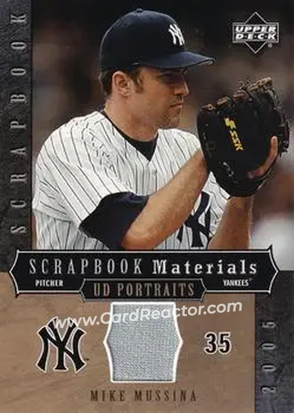 2005 Upper Deck Portraits - Scrapbook Materials #SM-MM - Mike Mussina - New York Yankees - Front