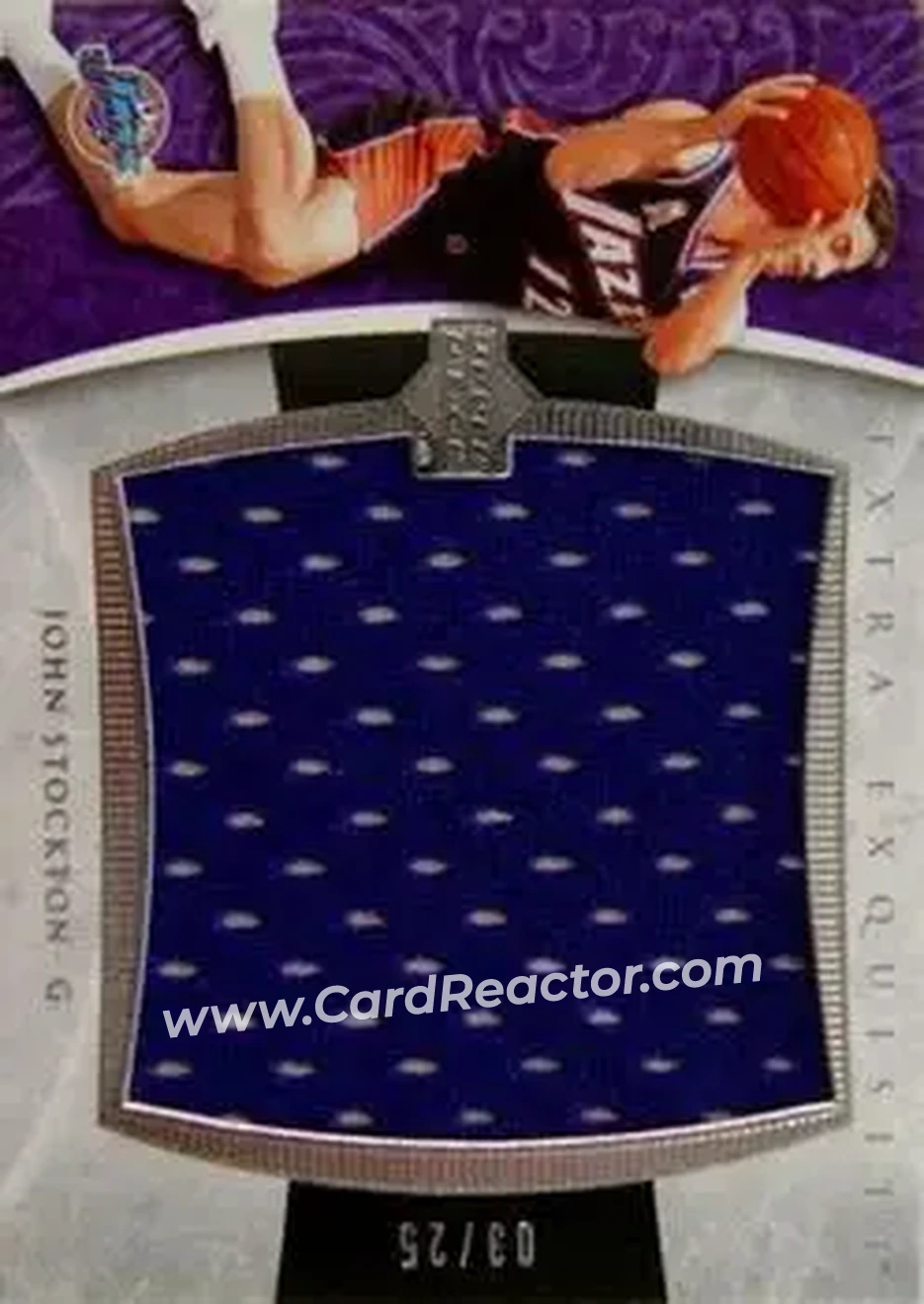 2005-06 Upper Deck Exquisite Collection - Extra Exquisite #EX-JS - John Stockton - Utah Jazz - Front