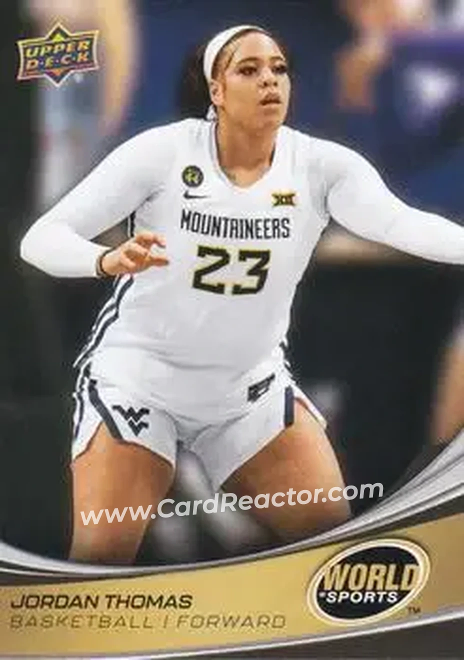 2026 Upper Deck World of Sports Volume II #211 - Jordan Thomas - West Virginia Mountaineers - Front