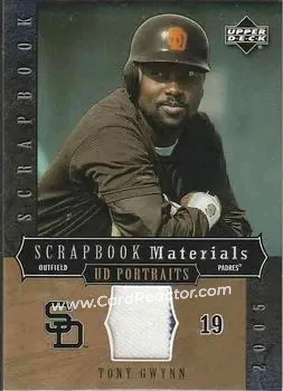 2005 Upper Deck Portraits - Scrapbook Materials #SM-TG - Tony Gwynn - San Diego Padres - Front