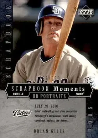 2005 Upper Deck Portraits - Scrapbook Moments #SM-BG - Brian Giles - San Diego Padres