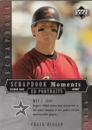 2005 Upper Deck Portraits - Scrapbook Moments #SM-BI - Craig Biggio - Houston Astros