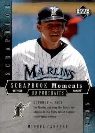 2005 Upper Deck Portraits - Scrapbook Moments #SM-CA - Miguel Cabrera - Florida Marlins