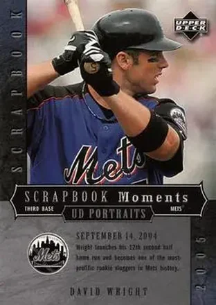 2005 Upper Deck Portraits - Scrapbook Moments #SM-DW - David Wright - New York Mets