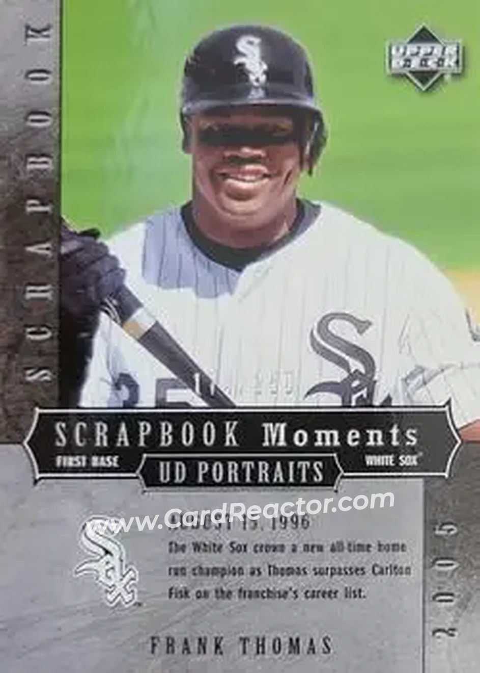 2005 Upper Deck Portraits - Scrapbook Moments #SM-FT - Frank Thomas - Chicago White Sox - Front