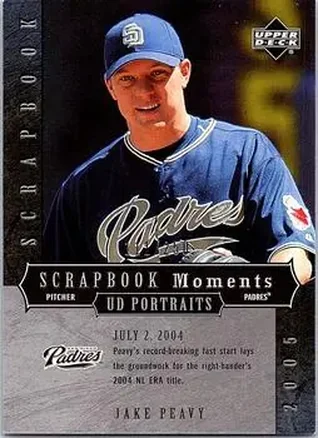 2005 Upper Deck Portraits - Scrapbook Moments #SM-JP - Jake Peavy - San Diego Padres