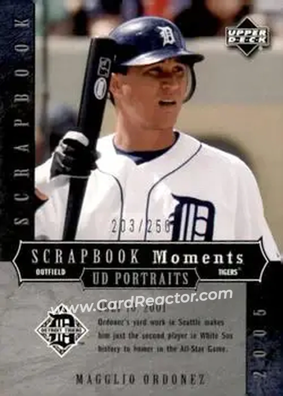 2005 Upper Deck Portraits - Scrapbook Moments #SM-OR - Magglio Ordonez - Detroit Tigers - Front