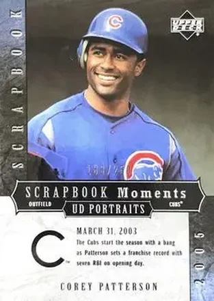 2005 Upper Deck Portraits - Scrapbook Moments #SM-PA - Corey Patterson - Chicago Cubs