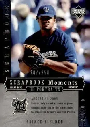 2005 Upper Deck Portraits - Scrapbook Moments #SM-PF - Prince Fielder - Milwaukee Brewers